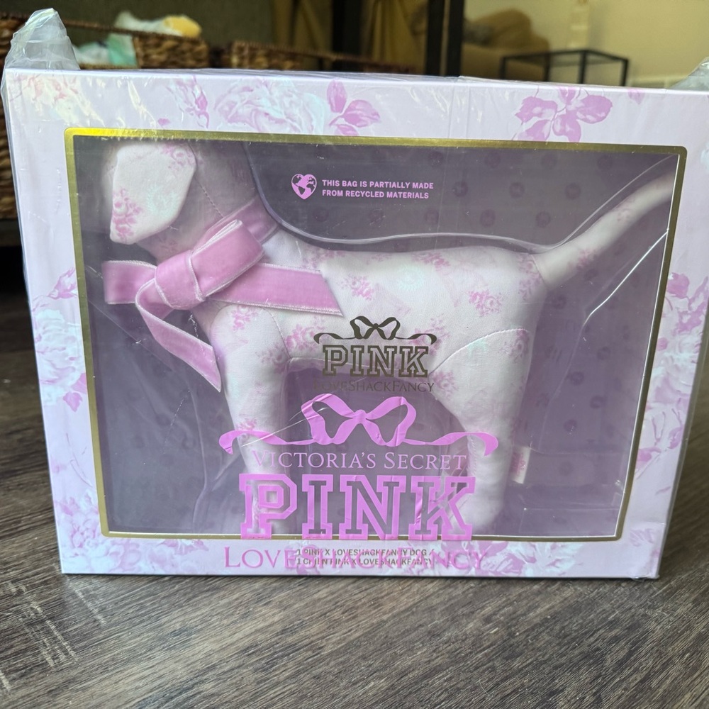 Victoria's Secret PINK LoveShackFancy Floral Dog SOLD OUT NIB